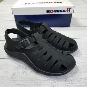 Romika Rouen Sandals Womens Size 38 EU (7-7.5 US) Black